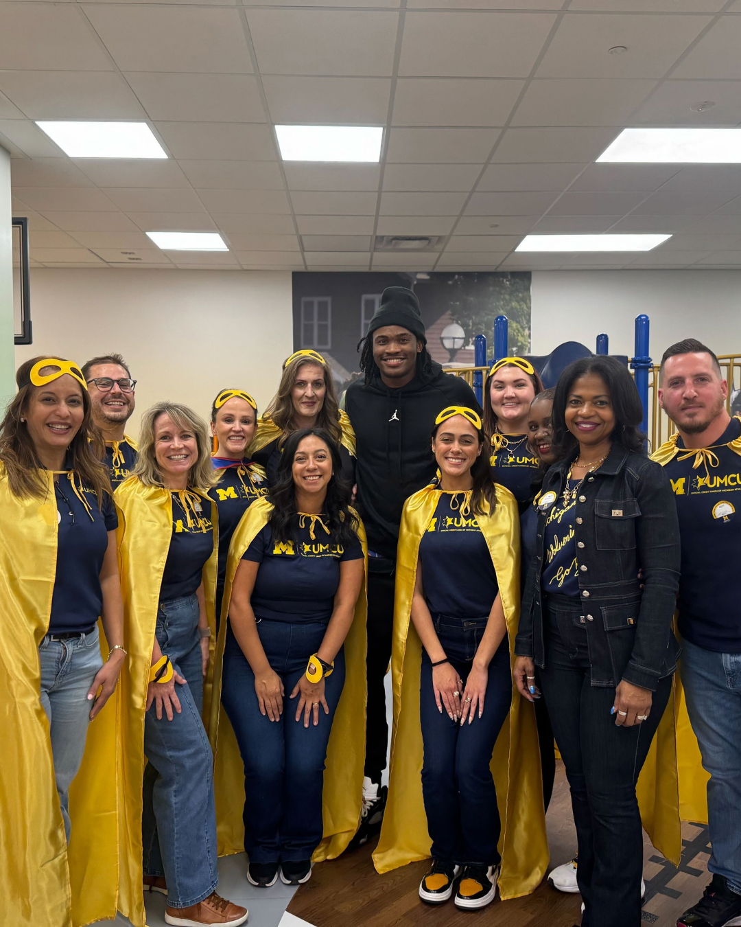 Bryce Underwood and the wonderful members of team UMCU who came out to support the Superhero Ball!